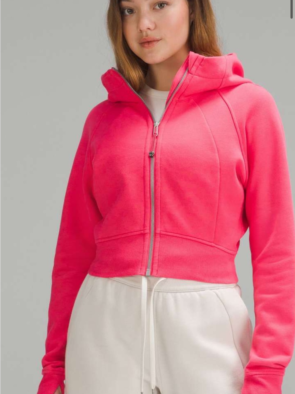 lululemon athletica women’s ' Bright Pink Full-Zip Hoodie Jacket